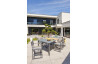 Ensemble table extensible et fauteuils de jardin pliants 6 personnes en aluminium & HPL Paris Garden HONFLEUR