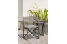 Ensemble table extensible et fauteuils de jardin pliants 6 personnes en aluminium & HPL Paris Garden HONFLEUR