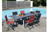 Table de jardin extensible en aluminium et verre 8-10 personnes - AGRA - Alizé