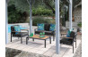 Salon de jardin bas en aluminium 4 personnes - TOULOUSE - Alizé