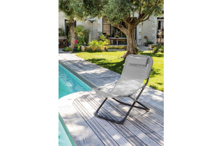 Fauteuil relax de jardin pliant en acier - EASY - Alizé