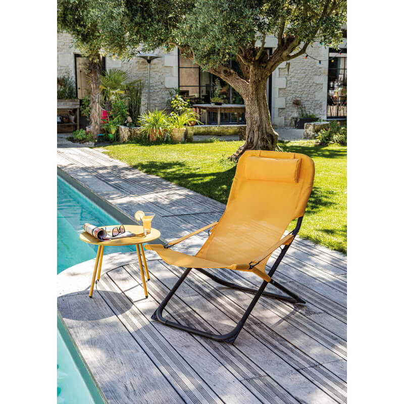 Fauteuil relax de jardin pliant en acier - EASY - Alizé