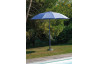 Parasol de jardin rond inclinable déperlant en aluminium - Alizé