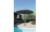 Parasol de jardin rond inclinable déperlant en aluminium - Alizé