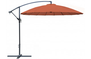 Parasol de jardin rond déporté inclinable en aluminium et polyester - Alizé