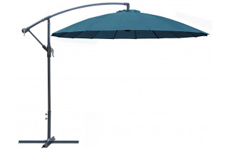Parasol de jardin rond déporté inclinable en aluminium et polyester - Alizé