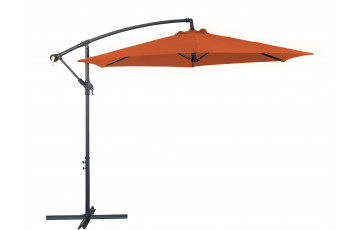 Parasol de jardin rond déporté en acier et polyester - Alizé