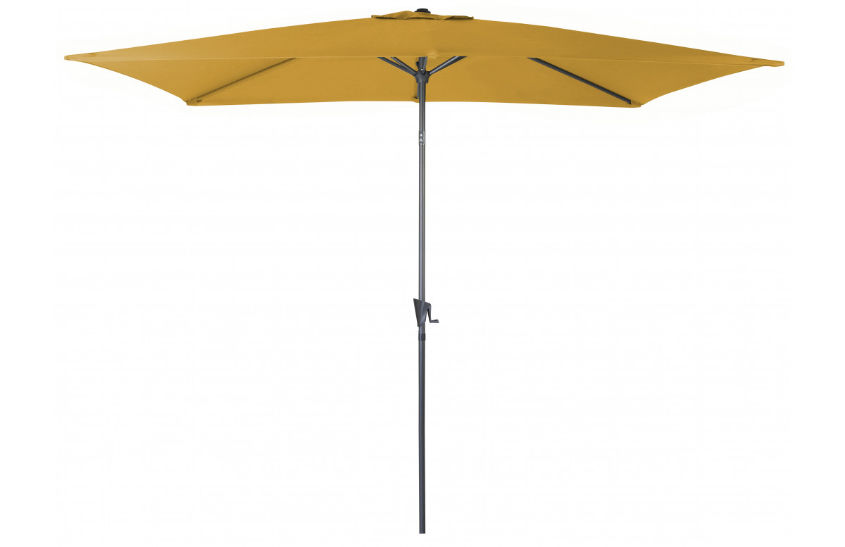 Parasol de jardin rectangulaire inclinable 300X200 déperlant en aluminium et polyester - Alizé