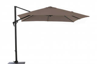 Parasol de jardin rectangulaire déporté inclinable 300X400 en aluminium et polyester - Alizé
