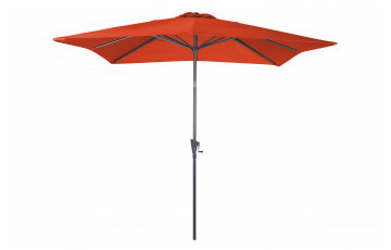 Parasol de jardin carré inclinable 250X250 déperlant en aluminium et polyester - Alizé