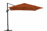 Parasol de jardin carré déporté inclinable 300X300 en aluminium et polyester - Alizé