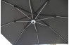 Parasol de jardin carré déporté inclinable 270X270 en aluminium et polyester - Alizé