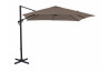 Parasol de jardin carré déporté inclinable 250X250 en aluminium et polyester - Alizé