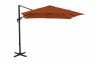 Parasol de jardin carré déporté inclinable 250X250 en aluminium et polyester - Alizé