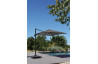 Parasol de jardin carré déporté inclinable 250X250 en aluminium et polyester - Alizé