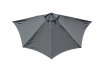 Parasol demi-rond déperlant en aluminium et polyester - Alizé