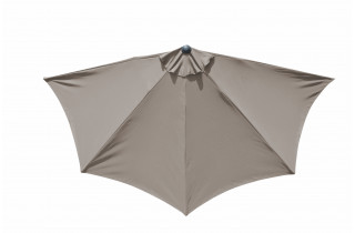 Parasol demi-rond déperlant en aluminium et polyester - Alizé