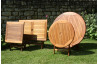 Table pliante de jardin en bois 2 personnes - SOPHIE aspect teck - Alizé