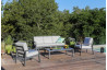 Salon de jardin bas en aluminium 5 personnes - OCEANE gris - Alizé
