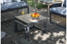 Salon de jardin bas en aluminium 4 personnes - RODEZ gris - Alizé