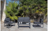 Salon de jardin bas en aluminium 4 personnes - MALI gris - Alizé