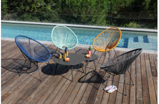 Table basse de jardin en acier 2 personnes - RIO - Alizé