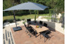 Parasol de jardin carré déporté inclinable 300X300 en aluminium et polyester - Alizé