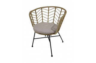 Fauteuil de jardin en acier - HOLLAND naturel - ProLoisirs