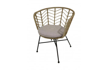 Fauteuil de jardin en acier - HOLLAND naturel - ProLoisirs