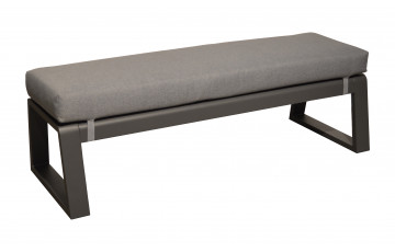 Banc de jardin en aluminium 2 personnes - Le Marseille gris - ProLoisirs