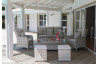 Salon de jardin bas en aluminium et verre 7 personnes - Noirmoutier beige - ProLoisirs