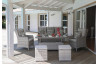 Salon de jardin bas en aluminium et verre 7 personnes - Noirmoutier beige - ProLoisirs