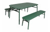 Salon de jardin bas en aluminium 4 personnes - OSCAR vert - ProLoisirs
