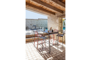 Table haute de jardin en aluminium 4-6 personnes - BITTI graphite - ProLoisirs