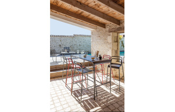 Table haute de jardin en aluminium 4-6 personnes - BITTI graphite - ProLoisirs