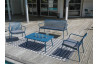 Salon de jardin bas empilable en aluminium 4 personnes - BITTI - ProLoisirs