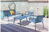 Salon de jardin bas empilable en aluminium 4 personnes - BITTI - ProLoisirs