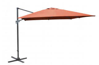 Parasol de jardin carré déporté inclinable 300X300 en aluminium et polyester - ProLoisirs