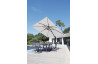 Parasol de jardin carré déporté inclinable 300X300 en aluminium et polyester - ProLoisirs