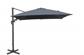 Parasol de jardin carré déporté inclinable 300X300 en aluminium et polyester - ProLoisirs