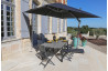 Parasol de jardin carré déporté inclinable 300X300 en aluminium et polyester - ProLoisirs