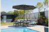 Parasol de jardin rond inclinable en aluminium et polyester - ProLoisirs