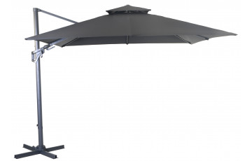 Parasol de jardin carré déporté inclinable 300X300 en aluminium et polyester - ProLoisirs