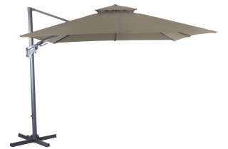 Parasol de jardin carré déporté inclinable 300X300 en aluminium et polyester - ProLoisirs