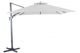 Parasol de jardin carré déporté inclinable 300X300 en aluminium et polyester - ProLoisirs