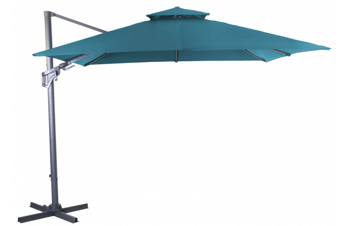 Parasol de jardin carré déporté inclinable 300X300 en aluminium et polyester - ProLoisirs Parasol de jardin carré déporté inclinable 300X300 en aluminium et polyester - ProLoisirs