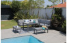 Salon de jardin bas multi-positions en aluminium 6-8 personnes - ROYAN II gris - ProLoisirs