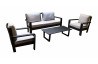 Salon de jardin bas en aluminium 4 personnes - PATIRAS graphite - ProLoisirs