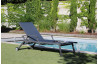 Bain de soleil à roulettes empilable en aluminium - FLORENCE - ProLoisirs