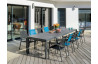 Table de jardin extensible en aluminium 8-14 personnes - ELENA II graphite - ProLoisirs